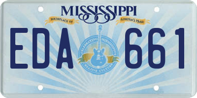 MS license plate EDA661
