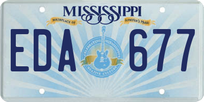 MS license plate EDA677