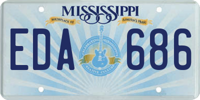 MS license plate EDA686