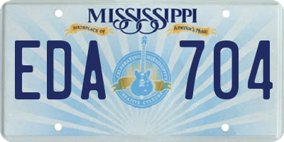 MS license plate EDA704