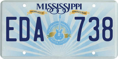 MS license plate EDA738