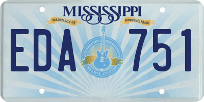 MS license plate EDA751