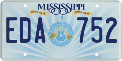 MS license plate EDA752