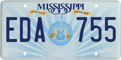 MS license plate EDA755