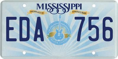 MS license plate EDA756