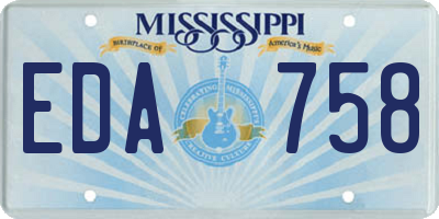 MS license plate EDA758