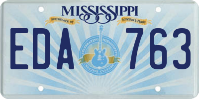 MS license plate EDA763