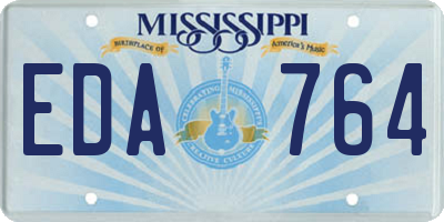 MS license plate EDA764