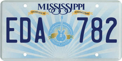 MS license plate EDA782