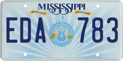 MS license plate EDA783
