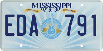 MS license plate EDA791