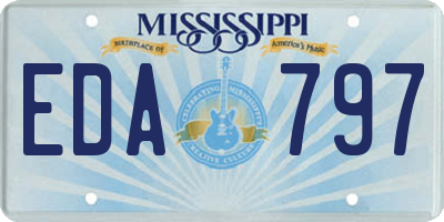 MS license plate EDA797
