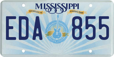 MS license plate EDA855