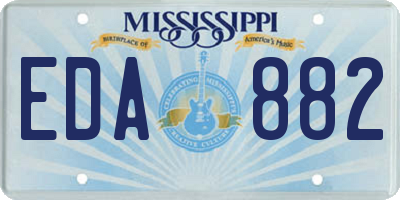 MS license plate EDA882