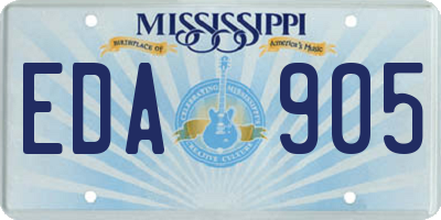 MS license plate EDA905