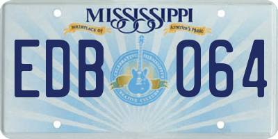 MS license plate EDB064