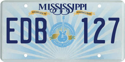 MS license plate EDB127
