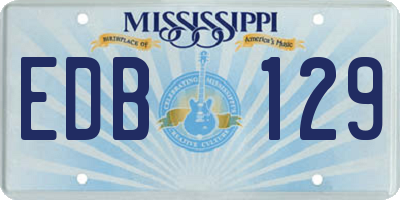 MS license plate EDB129