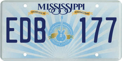 MS license plate EDB177