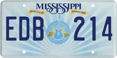 MS license plate EDB214