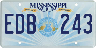 MS license plate EDB243