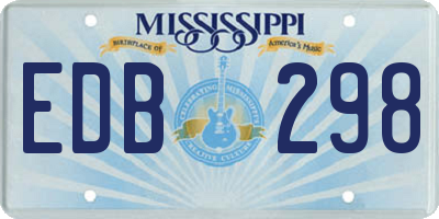 MS license plate EDB298