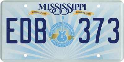 MS license plate EDB373
