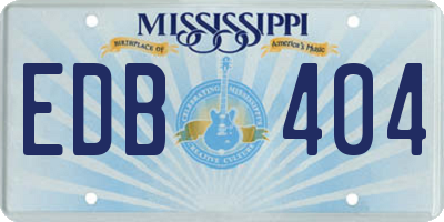 MS license plate EDB404