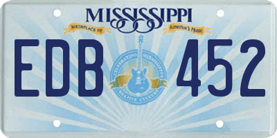 MS license plate EDB452