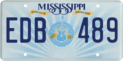 MS license plate EDB489