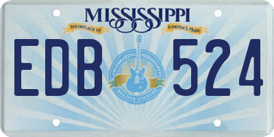 MS license plate EDB524