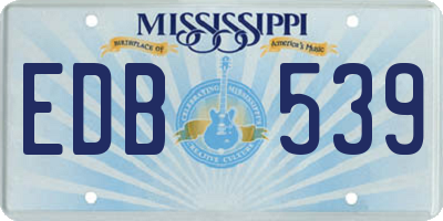 MS license plate EDB539