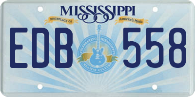 MS license plate EDB558