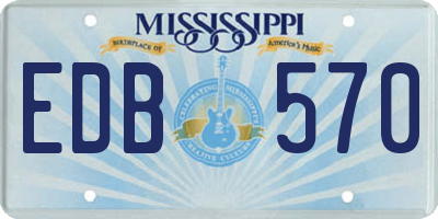 MS license plate EDB570