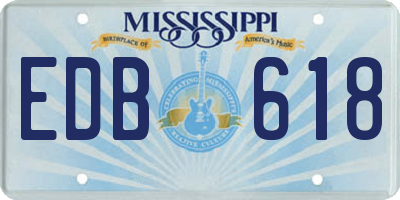 MS license plate EDB618