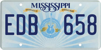 MS license plate EDB658