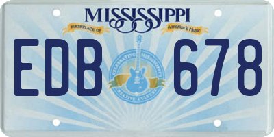 MS license plate EDB678