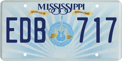 MS license plate EDB717