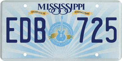 MS license plate EDB725