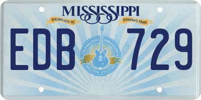 MS license plate EDB729