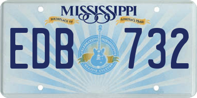 MS license plate EDB732