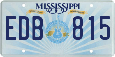 MS license plate EDB815