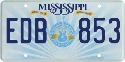 MS license plate EDB853