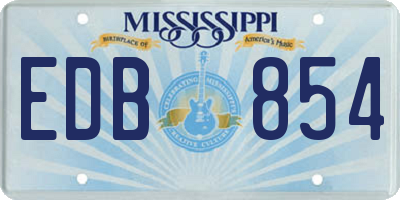 MS license plate EDB854