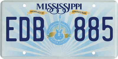 MS license plate EDB885