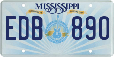 MS license plate EDB890