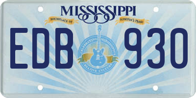 MS license plate EDB930