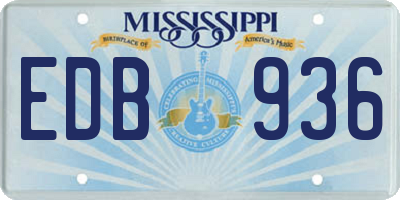 MS license plate EDB936