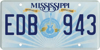 MS license plate EDB943