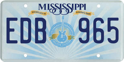 MS license plate EDB965